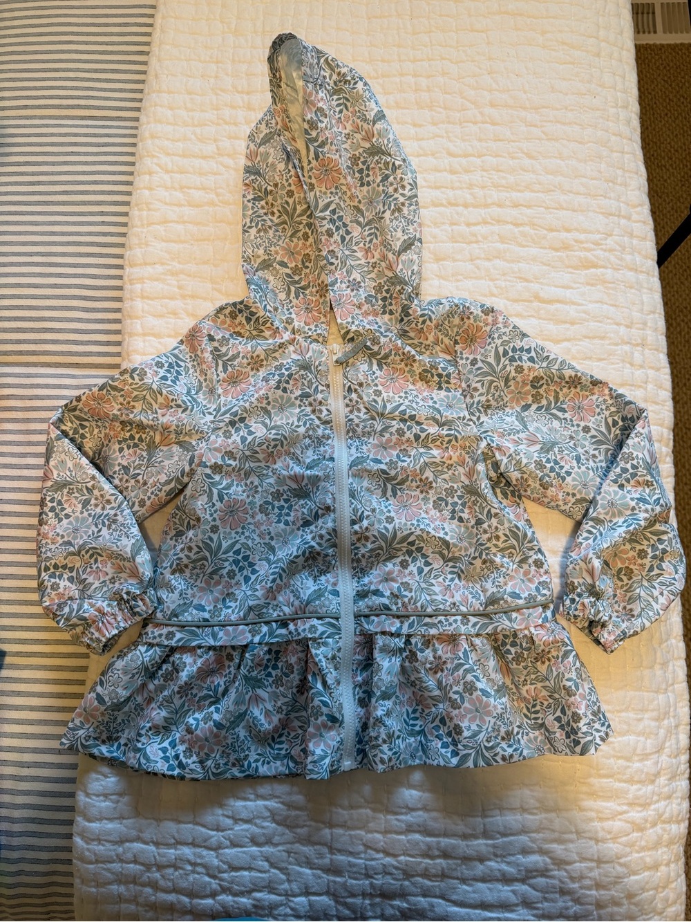 Tahari Girls' Floral Hooded Jacket